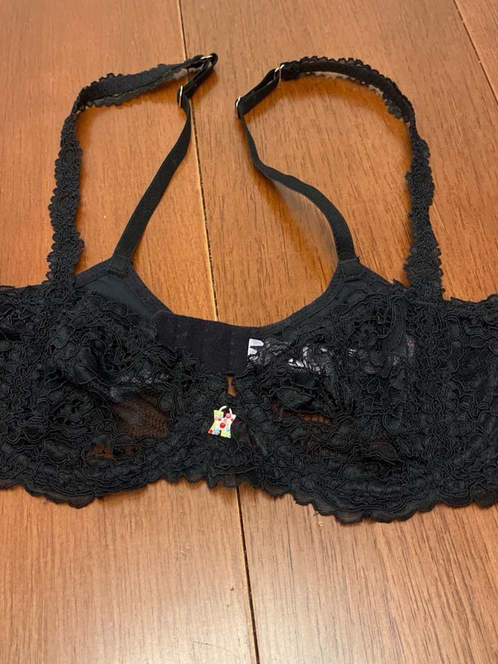 Savage X Fenty Black Floral Lace Bralette